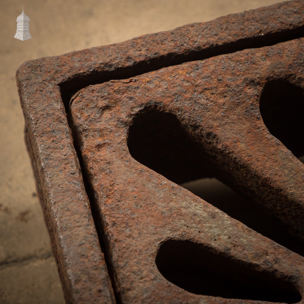 Drainage Grate with Lid, Reclaimed Cast Iron Drain