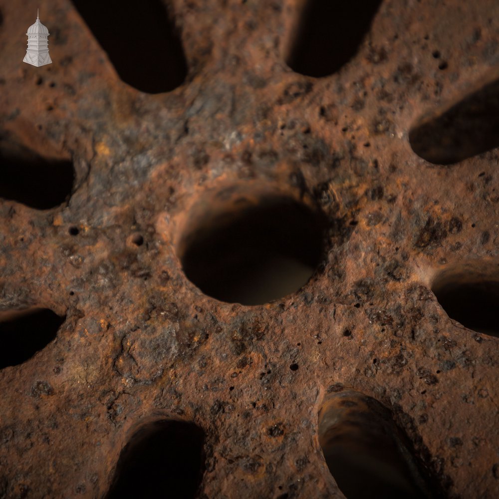 Drainage Grate with Lid, Reclaimed Cast Iron Drain