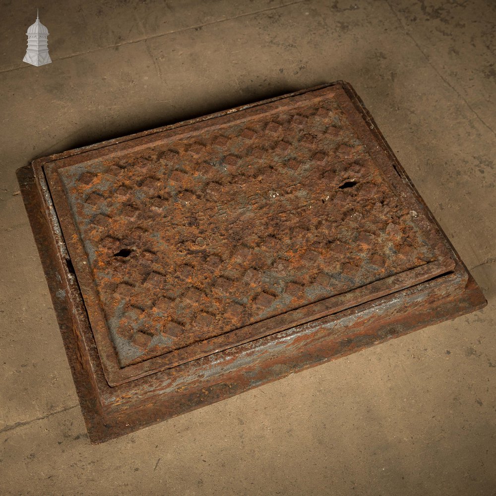Manhole Cover with Frame, Reclaimed Inspection Cover
