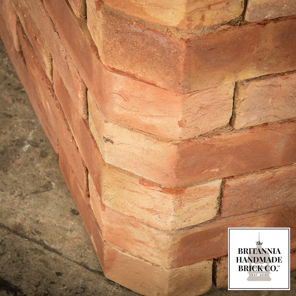 2 1/2" Single Cant Handmade Red Brick, Period Style 2.5 Inch Coping Brick