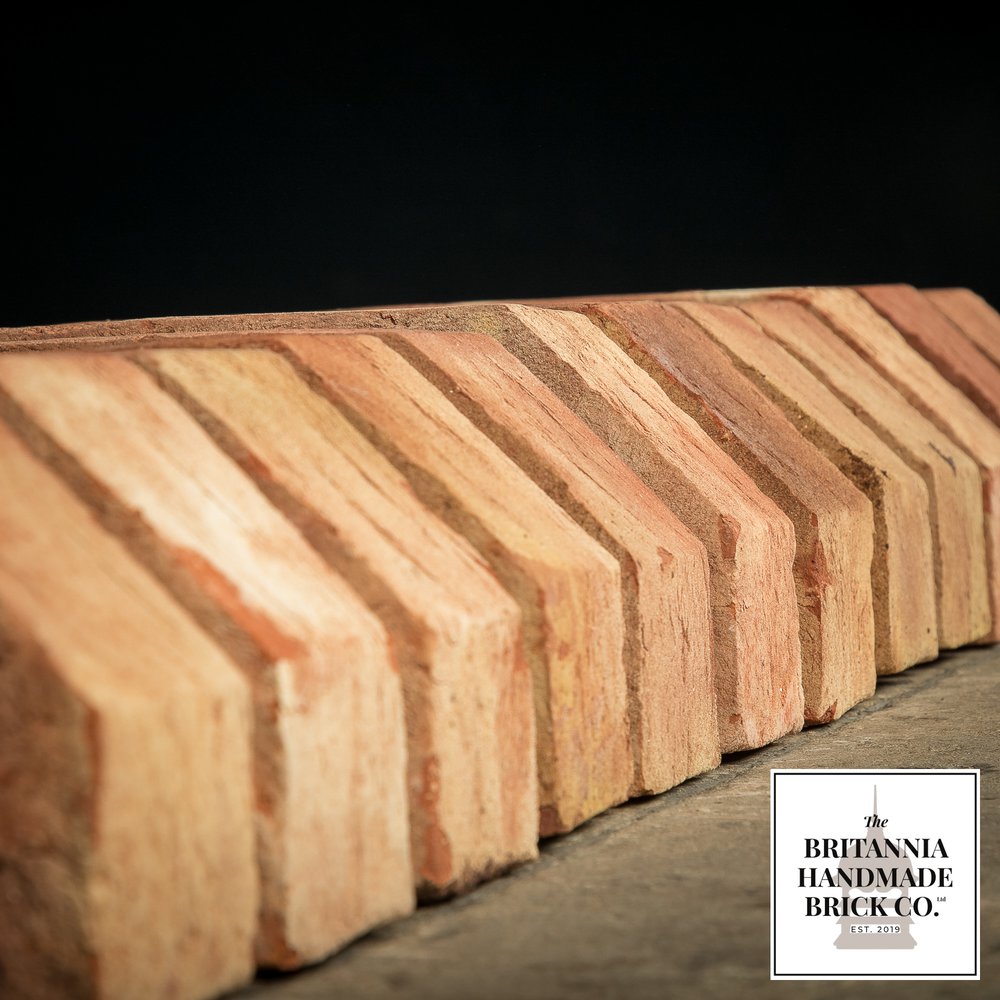 2 1/2" Single Cant Handmade Red Brick, Period Style 2.5 Inch Coping Brick