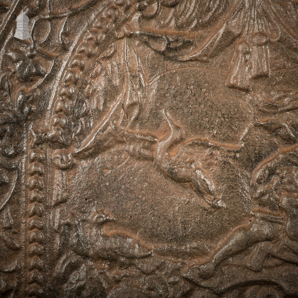 Ornate Cast Iron Fireback