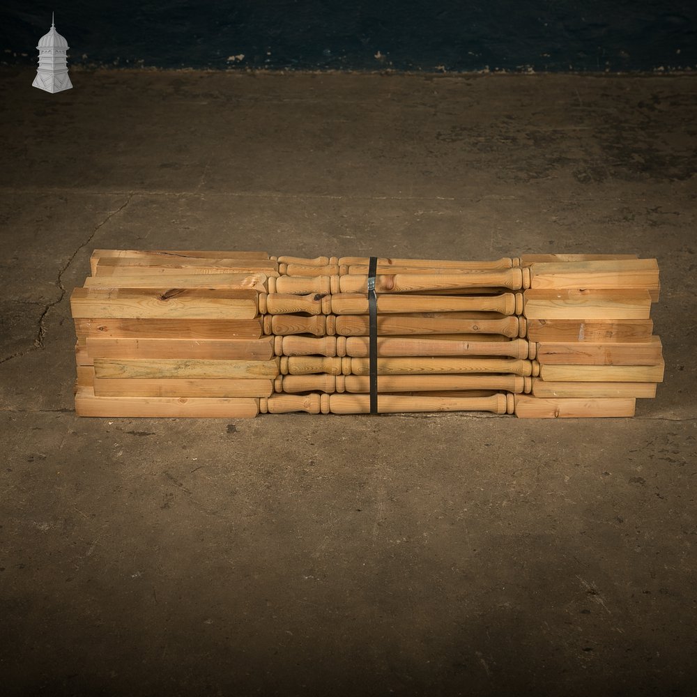 35 Turned Timber Staircase Spindles / Balusters