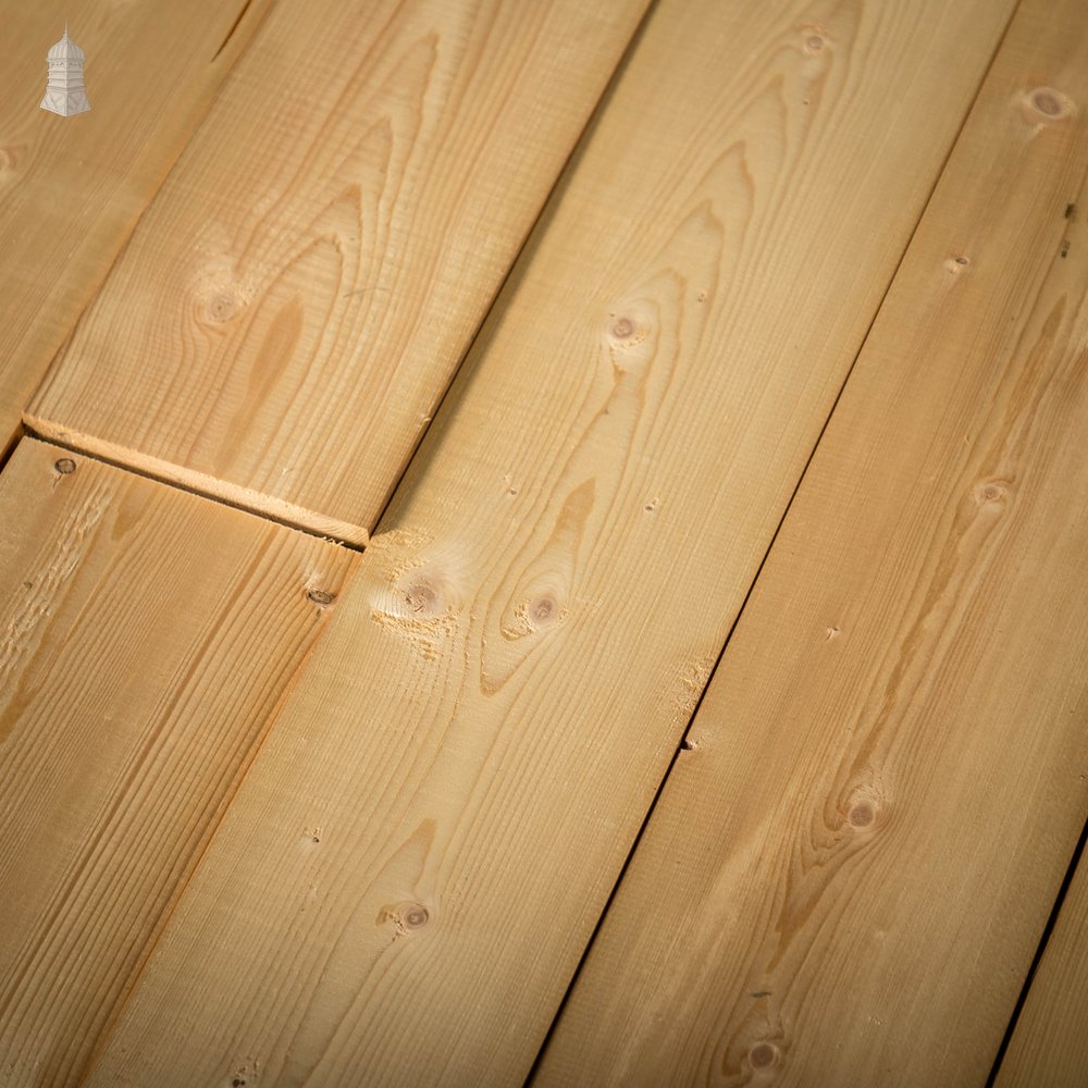 6 Inch Pine Floorboards, Cut From Timber Salvaged from a London Barracks - 22 Square Meters