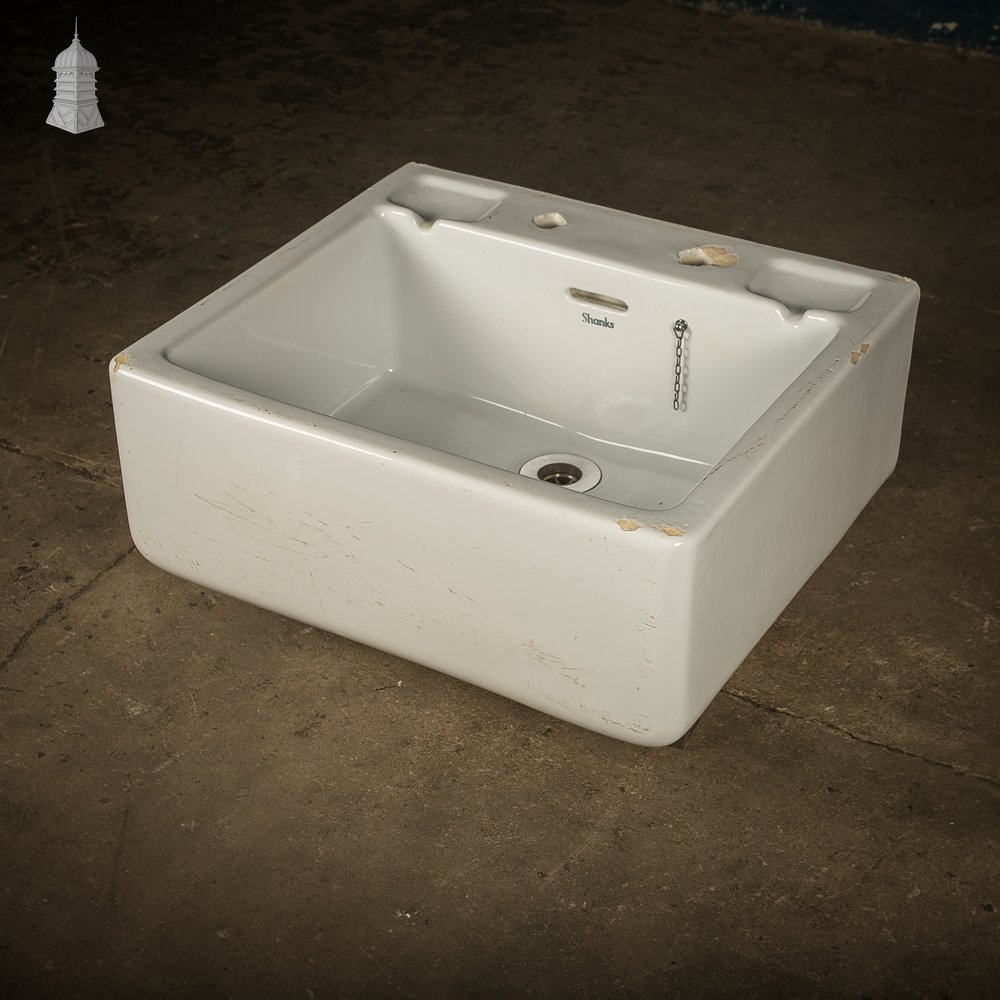 Vintage Shanks Belfast Butler Sink with Soap Recesses and Tap Holes