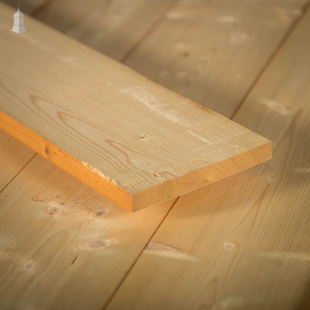 6 Inch Pine Floorboards, Cut From Timber Salvaged from a London Barracks - 22 Square Meters