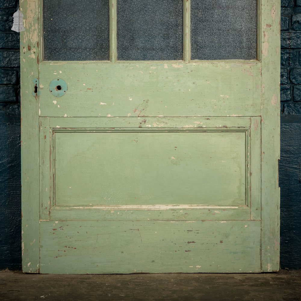 Half Glazed Door, 12 Textured Glass Panels and Moulded Pine