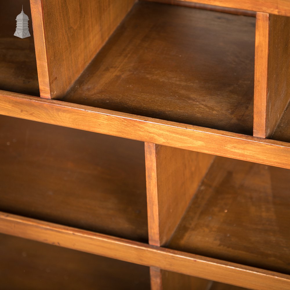 Tambour Front Cabinet, Mahogany and Oak Construction with internal pigeonhole shelving from a liner.