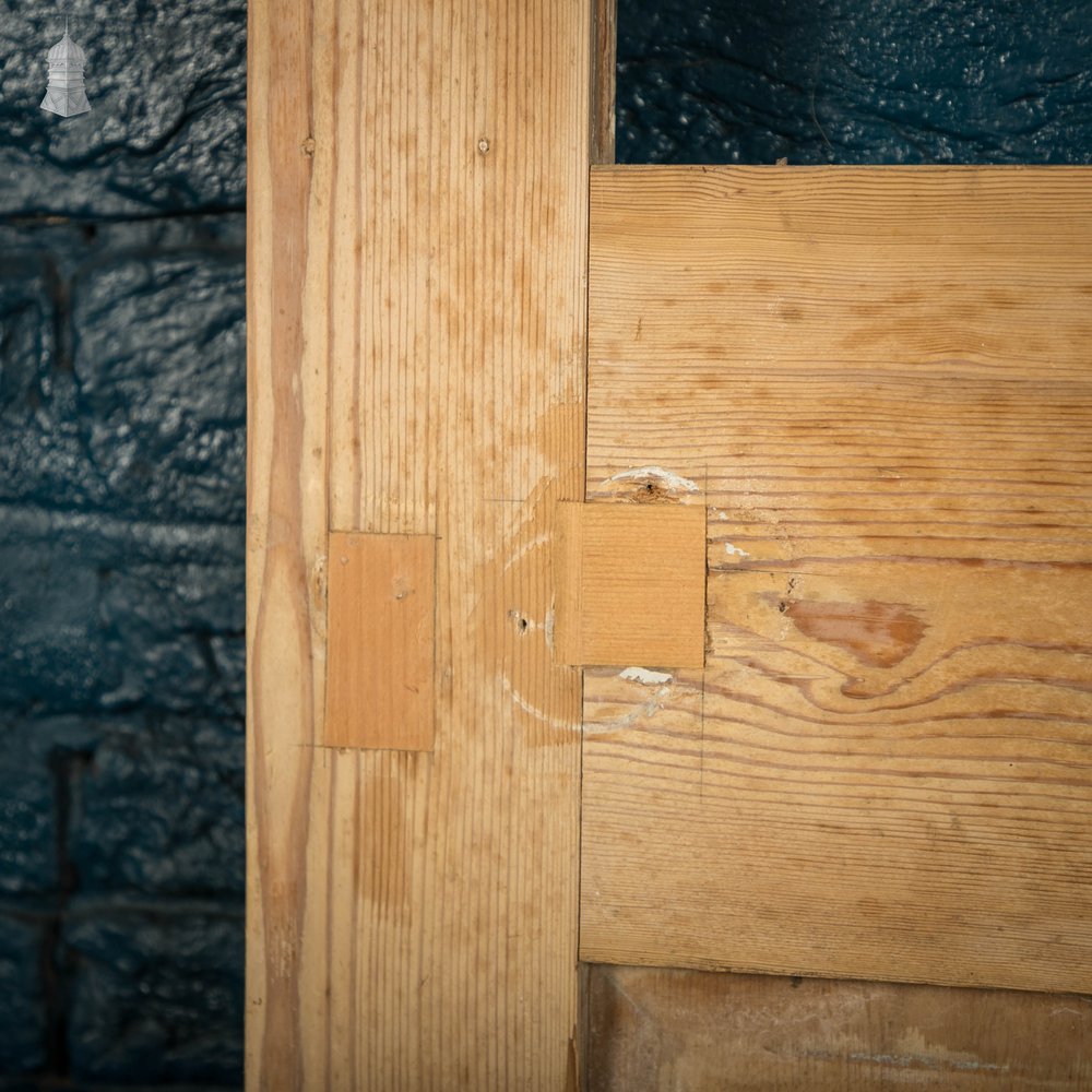 Half Glazed Door, 19th C Pine 4 Panel