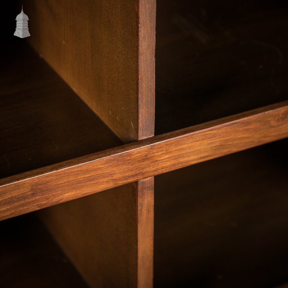 Tambour Front Cabinet, Mahogany and Oak Construction with internal pigeonhole shelving from a liner