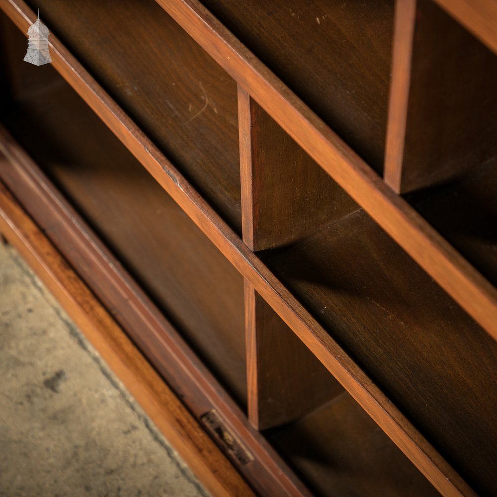 Tambour Front Cabinet, Mahogany and Oak Construction with internal pigeonhole shelving from a liner