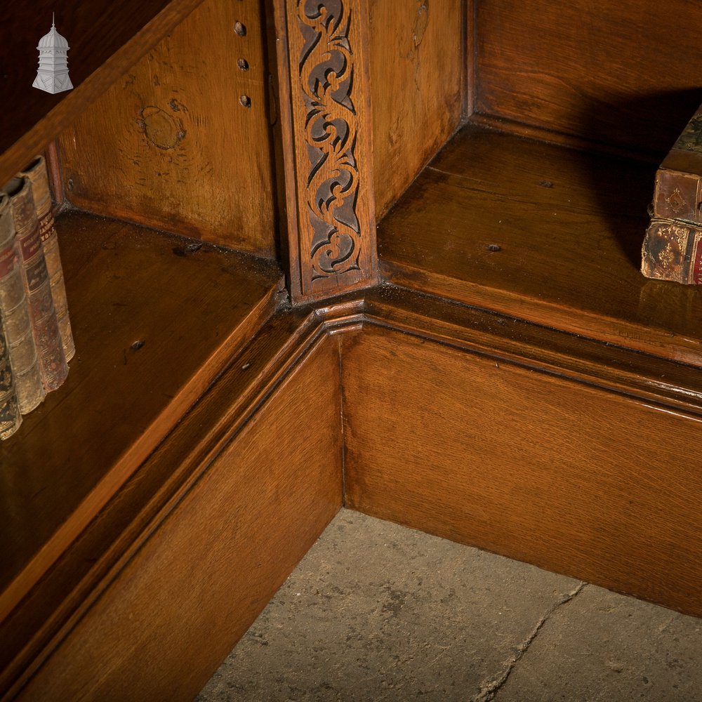 Corner Bookcases, Pair