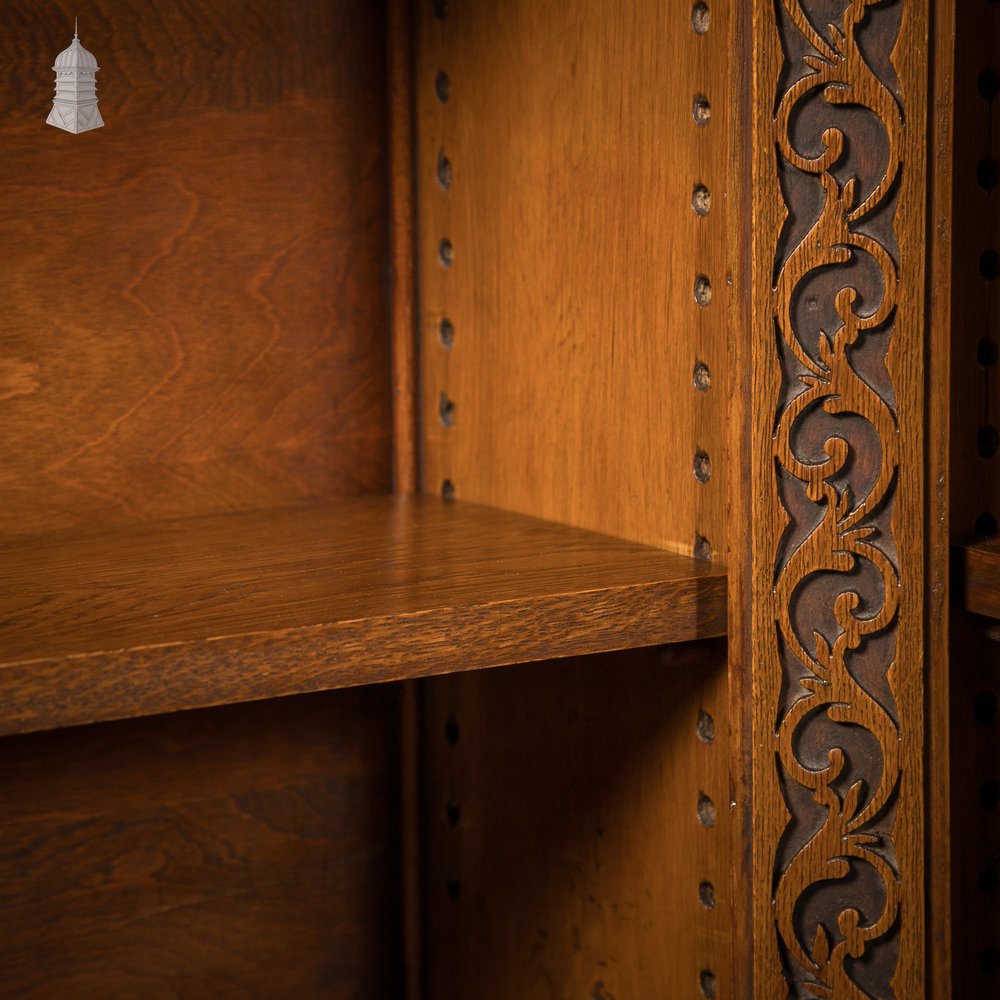 Corner Bookcases, Pair