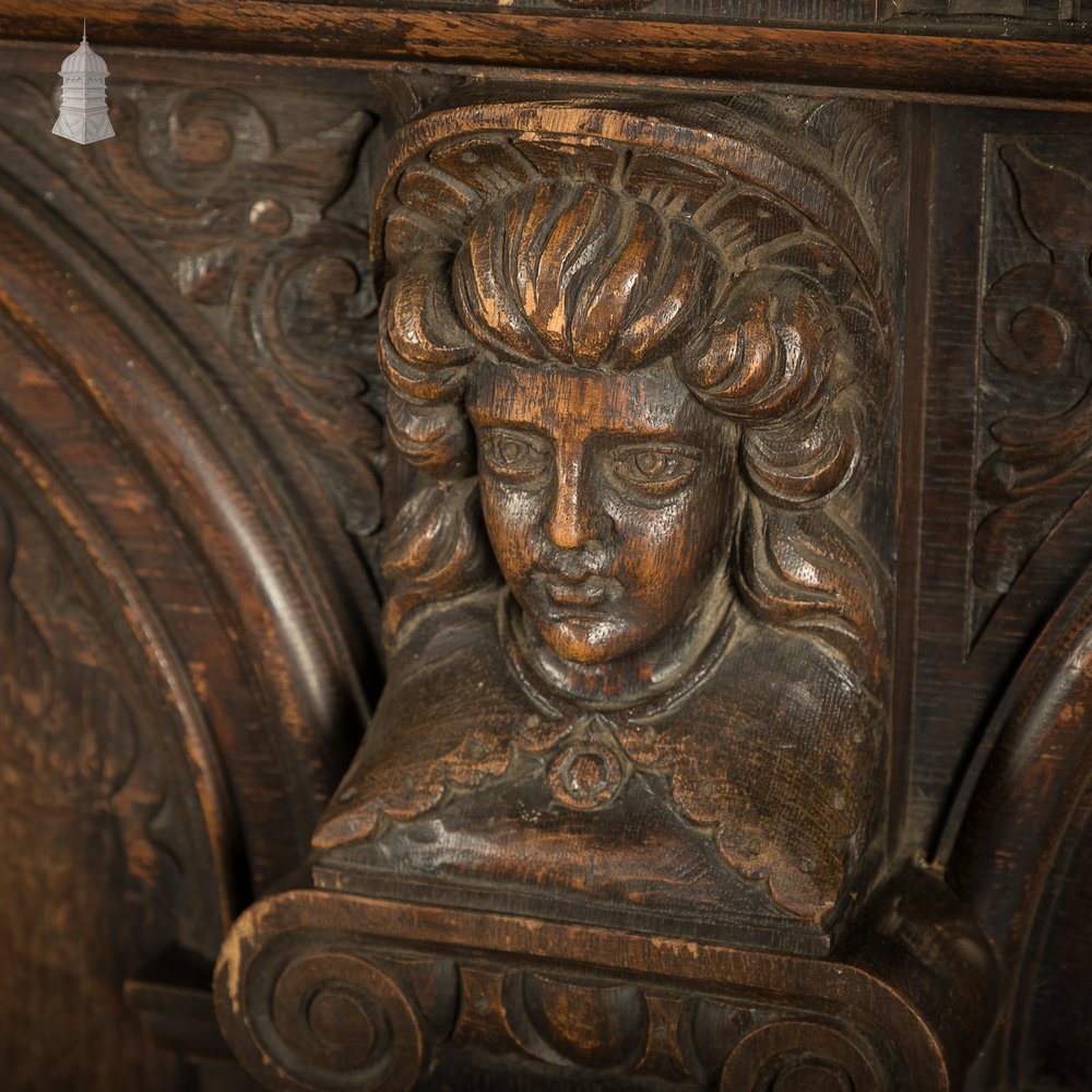 Overmantel Paneling, 17th C Carved Oak