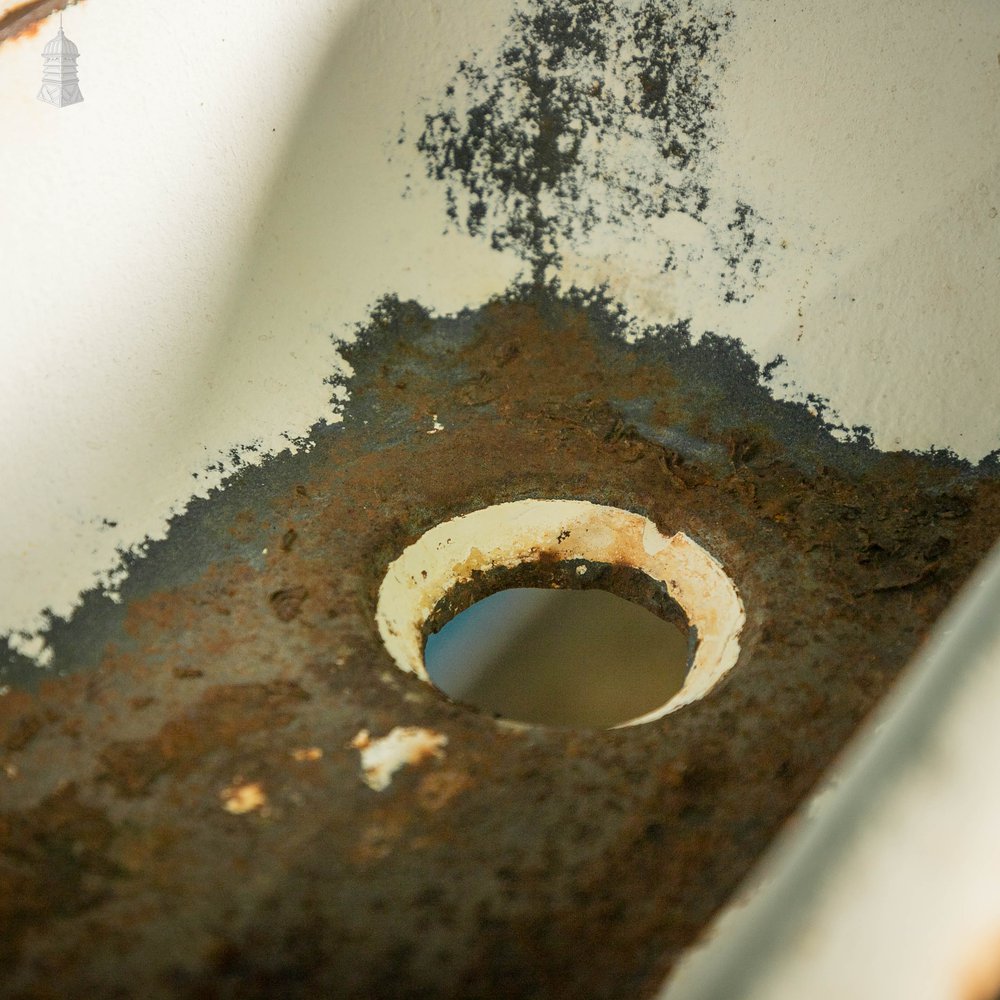 Trough Sink, 19th C Cast Iron with 4 Wall Brackets