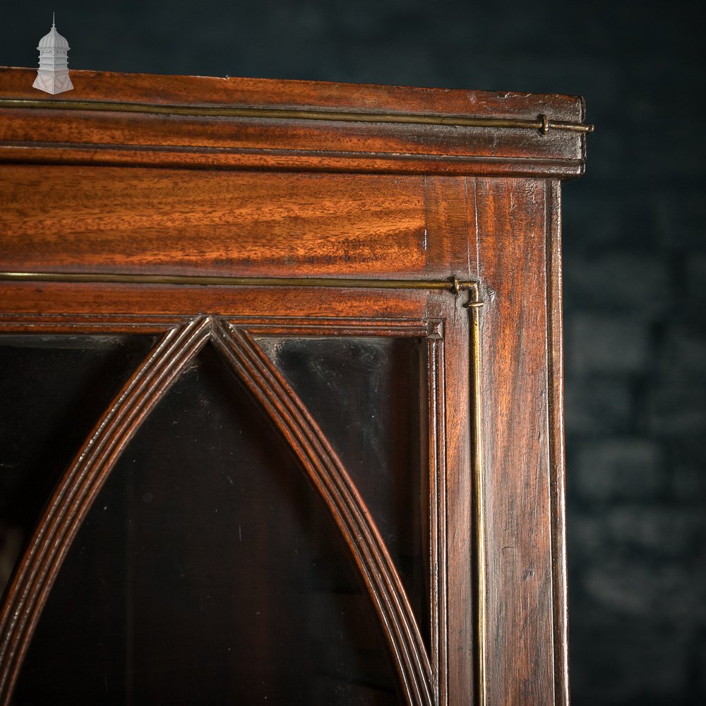 Gothic Glazed Bookcase, Mahogany, William IV c1840