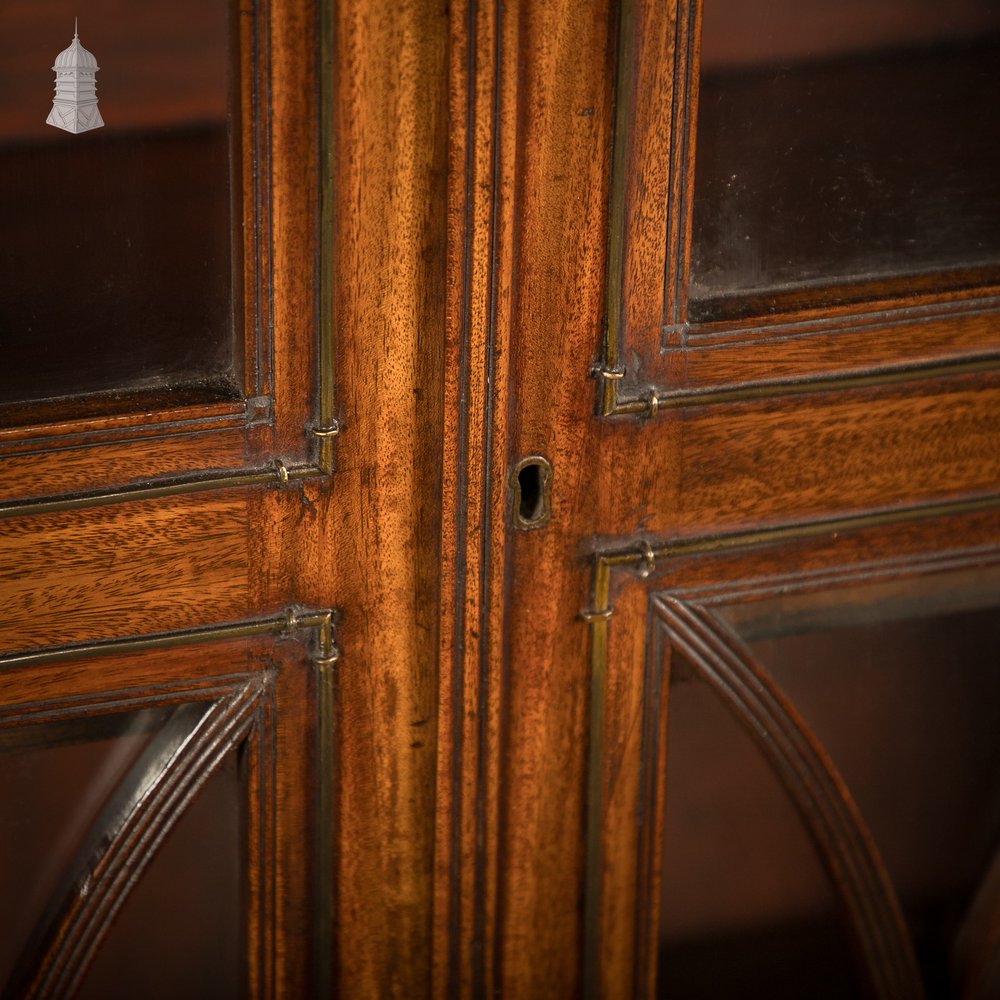 Gothic Glazed Bookcase, Mahogany, William IV c1840