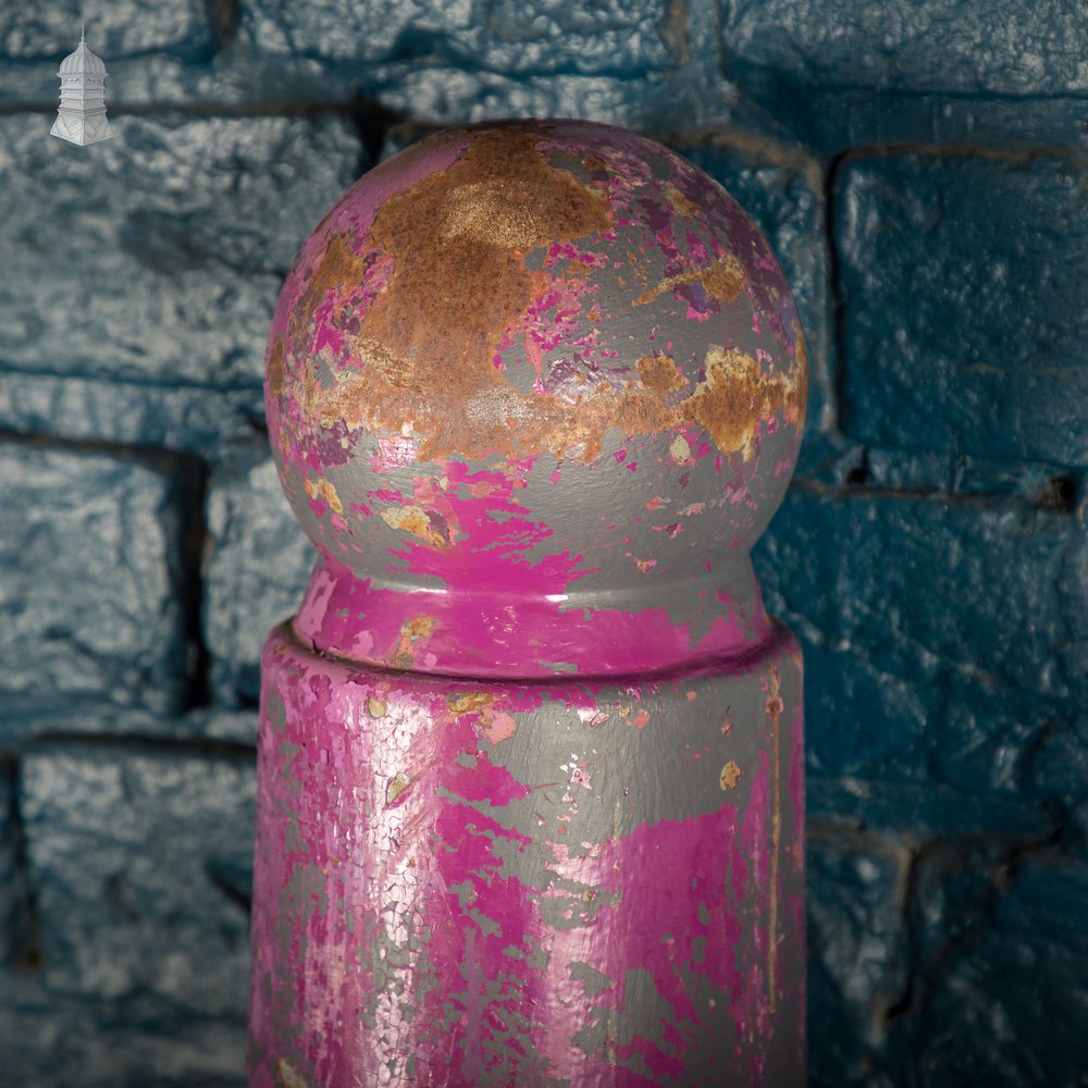 'Gunner' Street Bollarda, Pair, Reclaimed Cast Iron Bollards