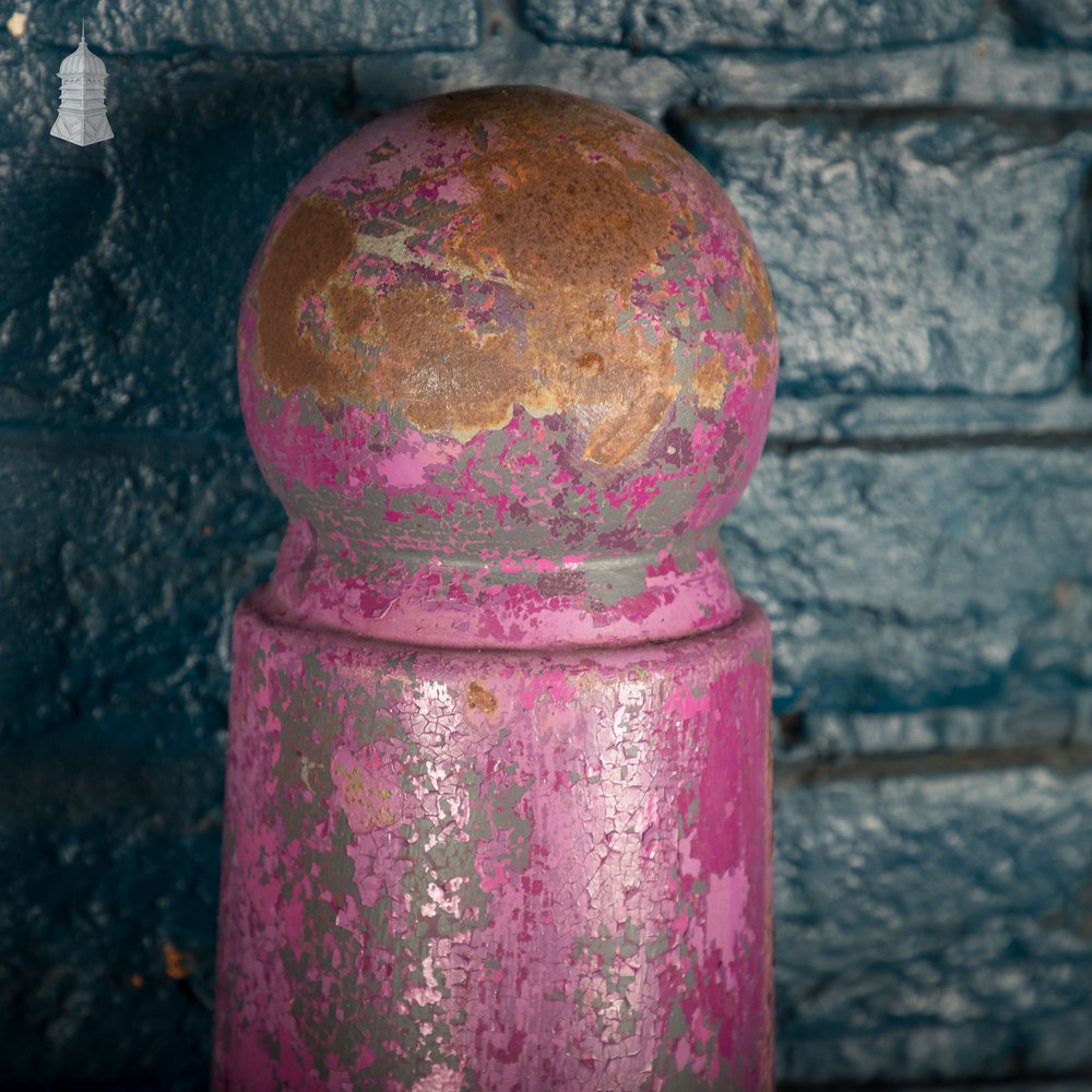 'Gunner' Street Bollarda, Pair, Reclaimed Cast Iron Bollards