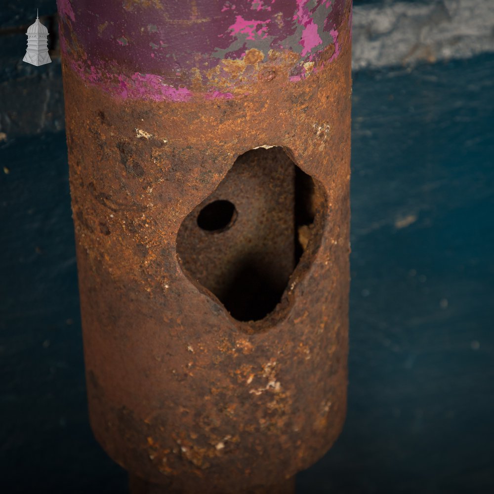 'Gunner' Street Bollarda, Pair, Reclaimed Cast Iron Bollards