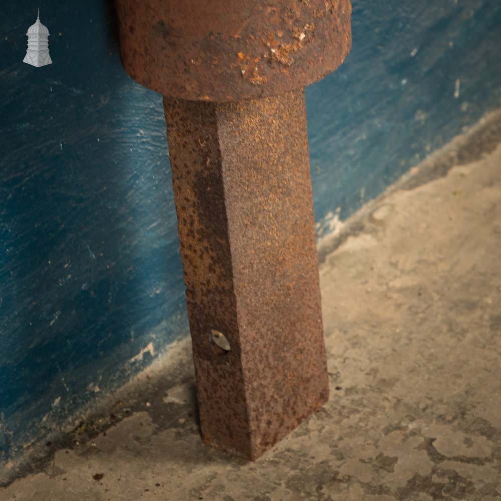 'Gunner' Street Bollarda, Pair, Reclaimed Cast Iron Bollards