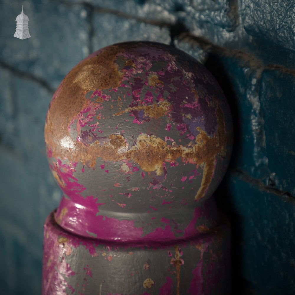 'Gunner' Street Bollarda, Pair, Reclaimed Cast Iron Bollards