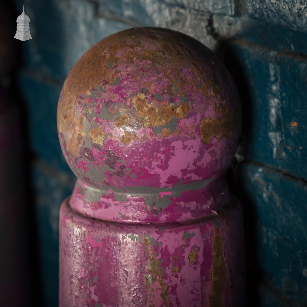 'Gunner' Street Bollarda, Pair, Reclaimed Cast Iron Bollards