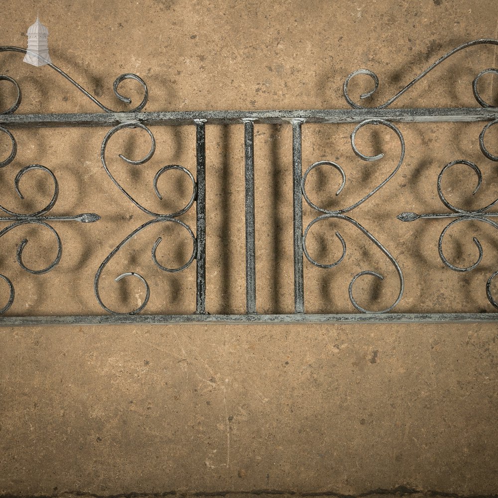 Wrought Iron Dwarf Railings with Ornate Scrollwork