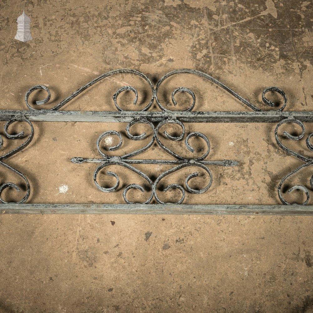 Wrought Iron Dwarf Railings with Ornate Scrollwork