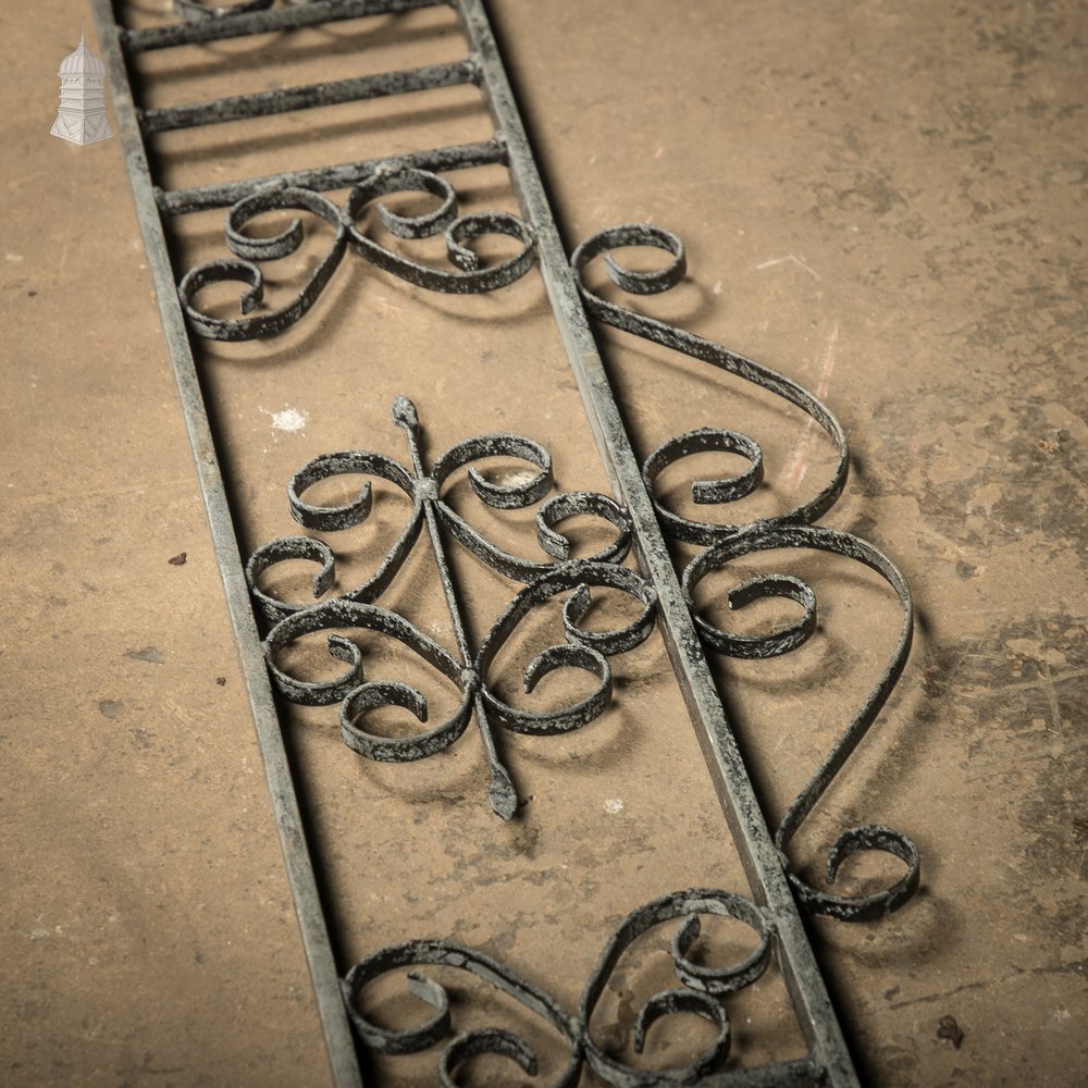 Wrought Iron Dwarf Railings with Ornate Scrollwork
