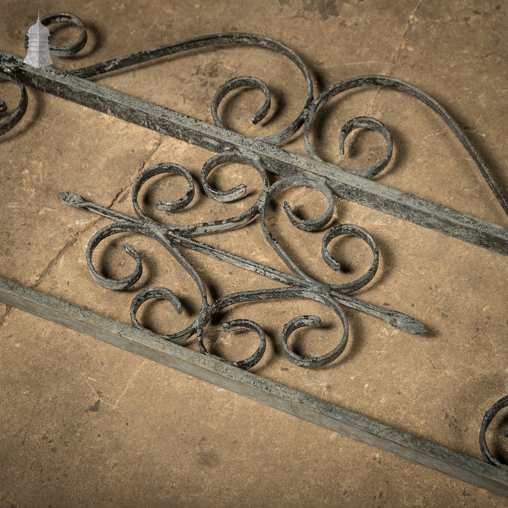 Wrought Iron Dwarf Railings with Ornate Scrollwork
