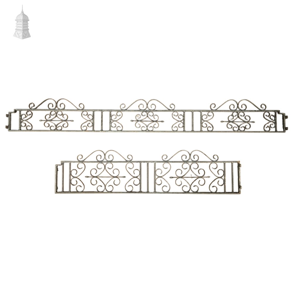 Wrought Iron Dwarf Railings with Ornate Scrollwork
