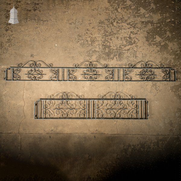 Wrought Iron Dwarf Railings with Ornate Scrollwork