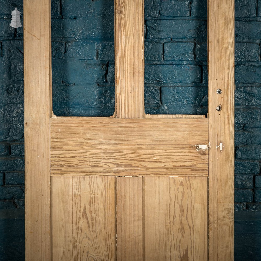 Half Glazed Door, 4 Panel Pine with Indent Details