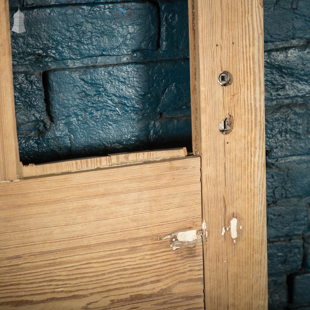 Half Glazed Door, 4 Panel Pine with Indent Details