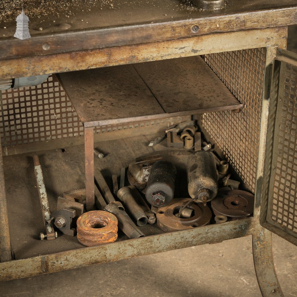 Hjorth Precision Bench Lathe with Original Cast Iron Cabinet and Accessories