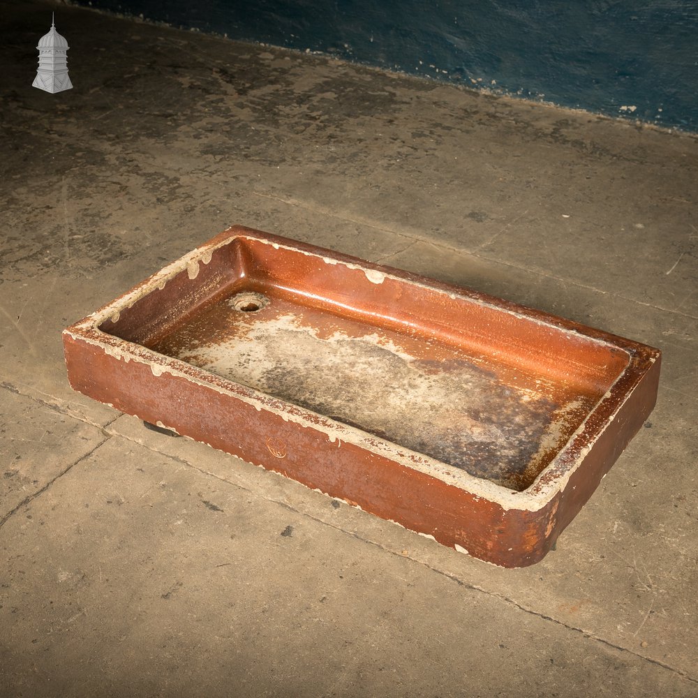 Shallow Trough Sink, Salt Glazed