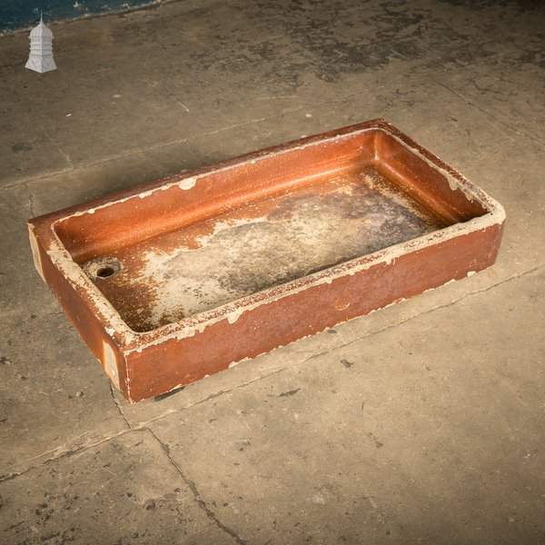 Shallow Trough Sink, Salt Glazed