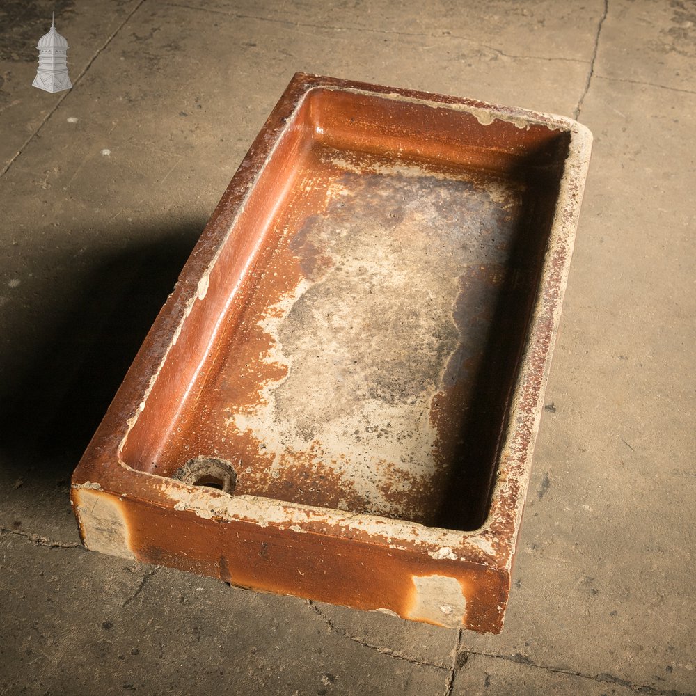 Shallow Trough Sink, Salt Glazed