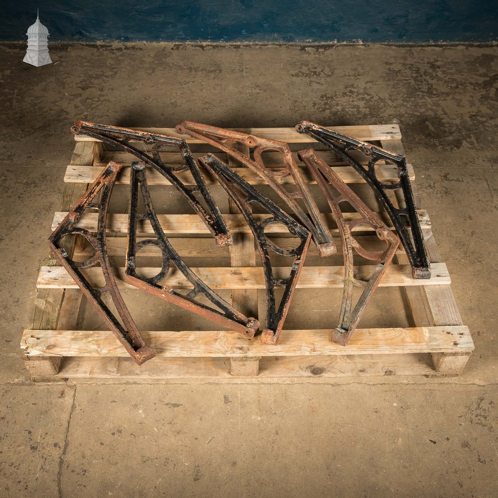 Greenhouse Brackets, Victorian Cast Iron, Batch of 7
