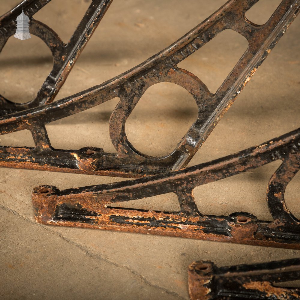 Greenhouse Brackets, Victorian Cast Iron, Batch of 7