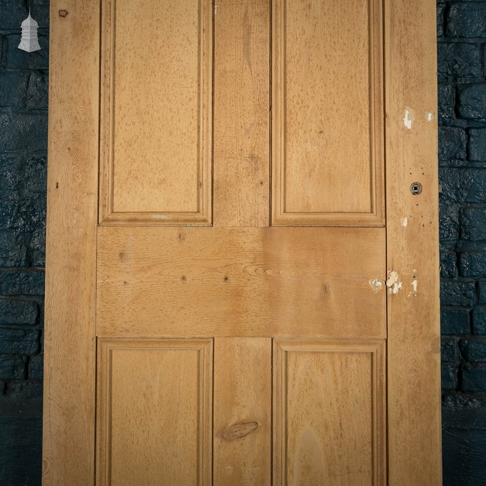 Pine Panelled Door, Victorian moulded 4 Panel