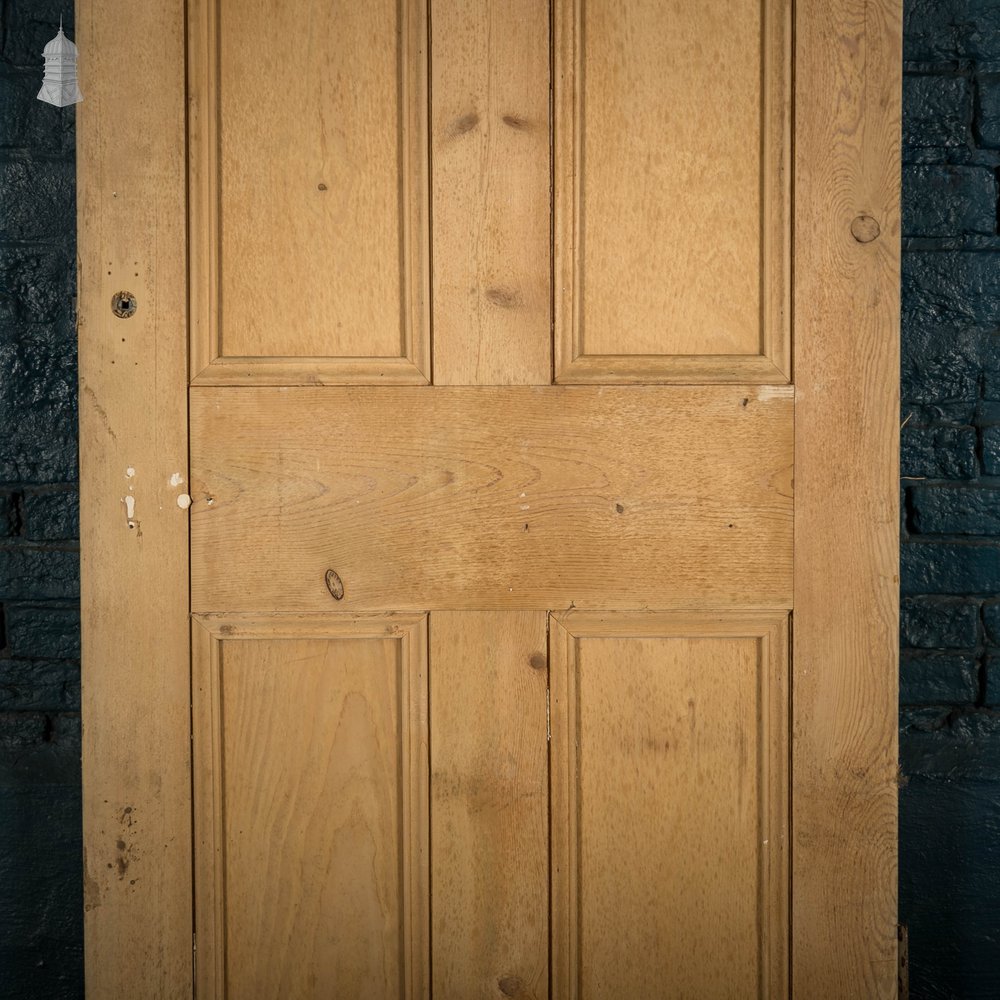 Pine Panelled Door, Victorian moulded 4 Panel