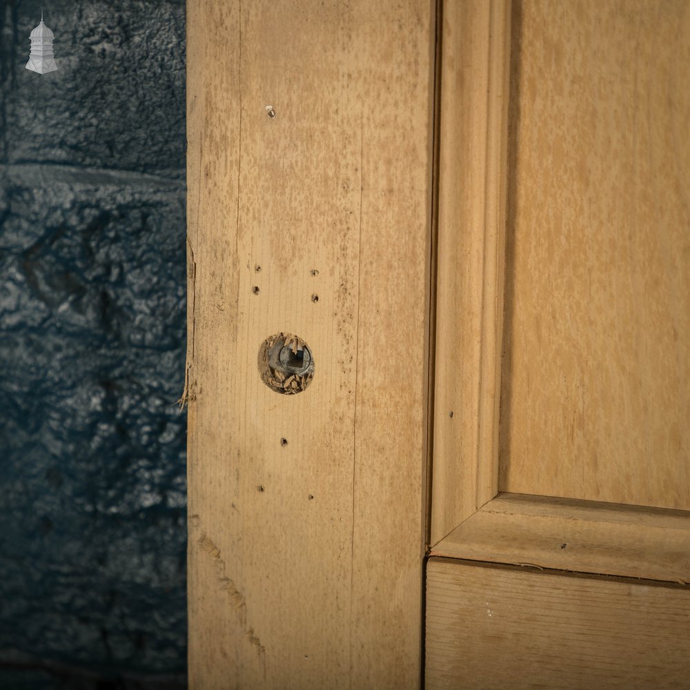 Pine Panelled Door, Victorian moulded 4 Panel