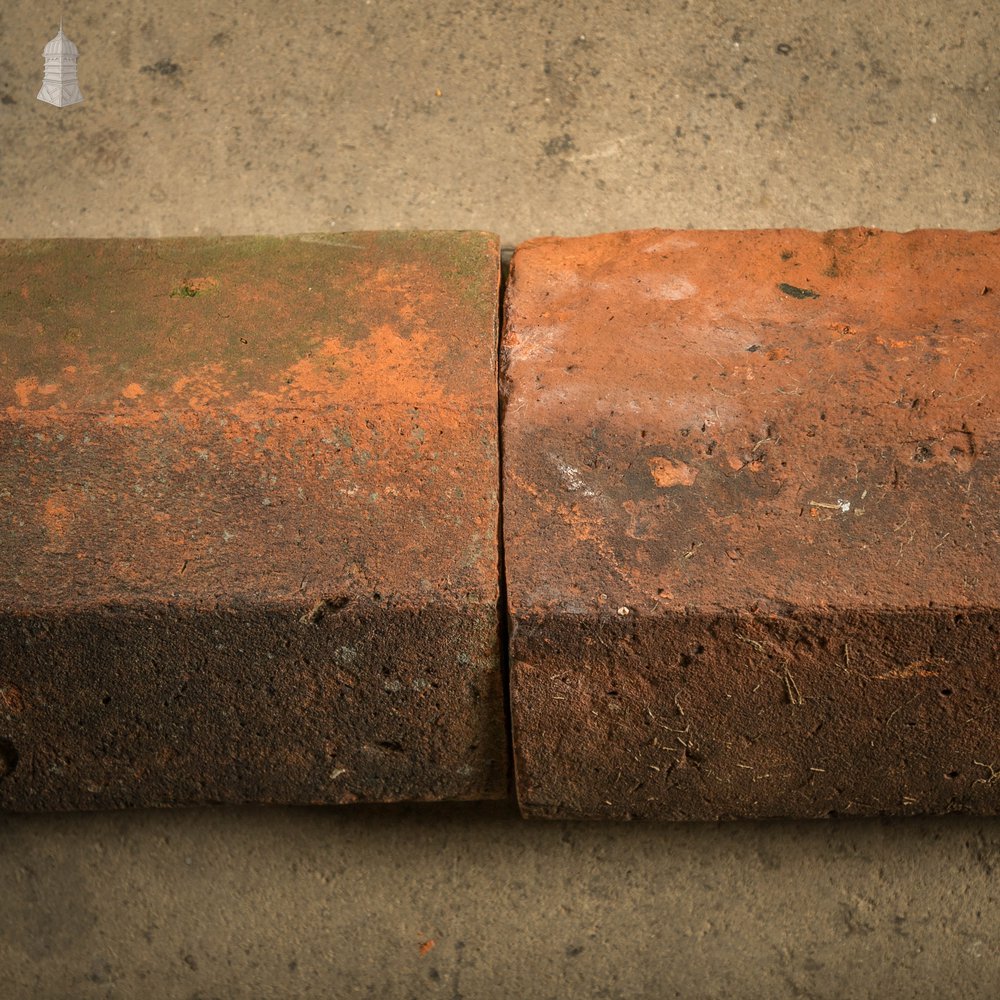 Reclaimed Wall Copings, 19th C Weathered Red Clay, Batch of 48 – A Run of 13 Linear Meters