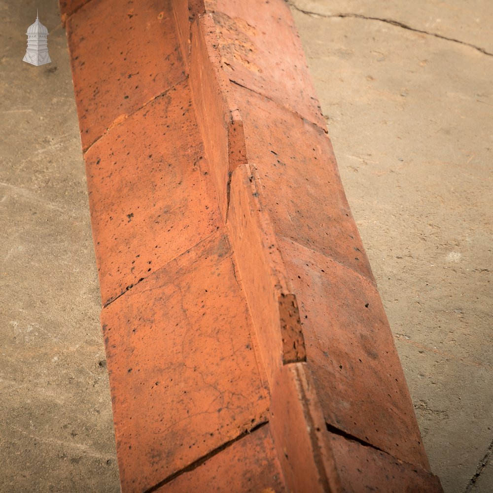 Capped Ridge Tiles, A Batch of 55 Reclaimed Terracotta