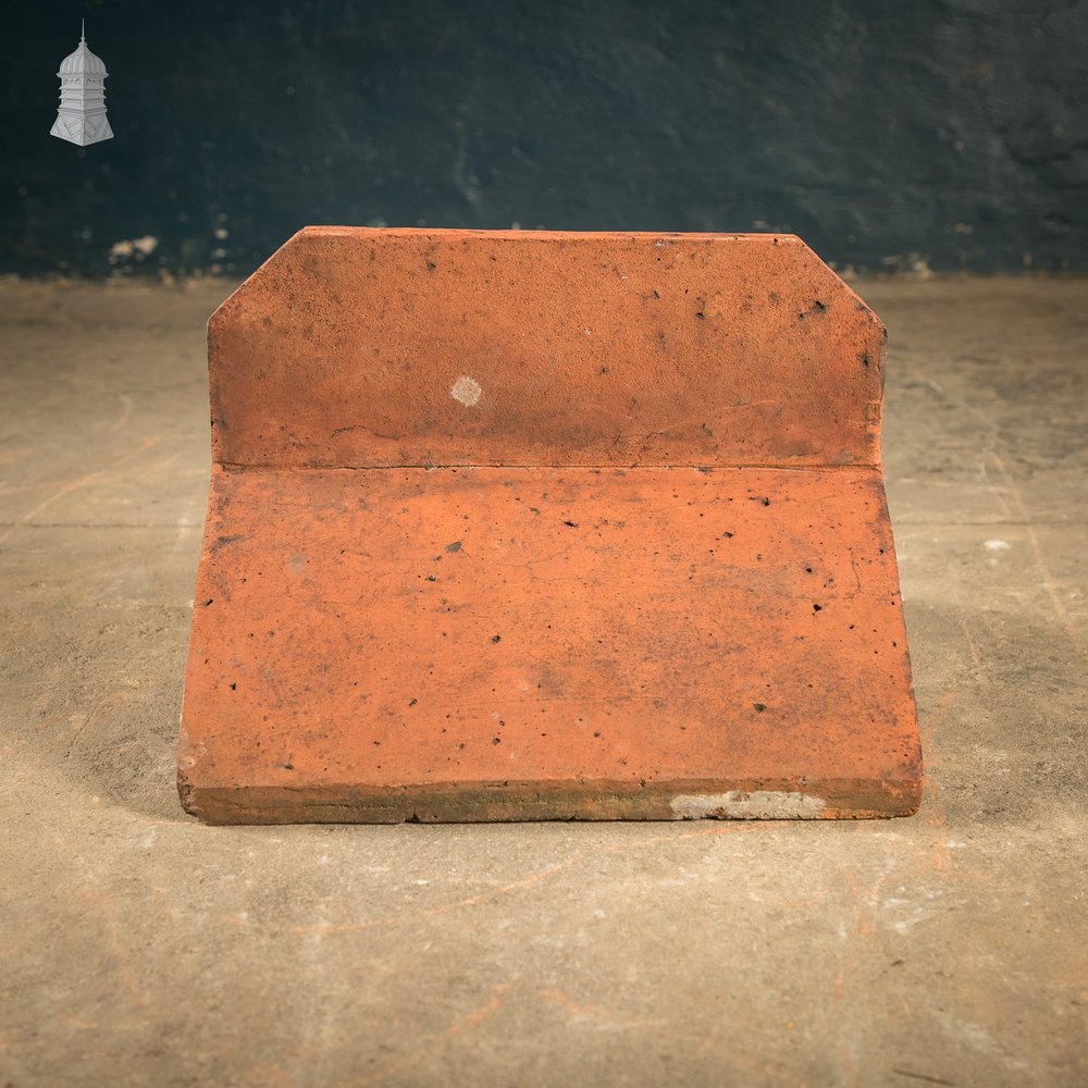 Capped Ridge Tiles, A Batch of 55 Reclaimed Terracotta