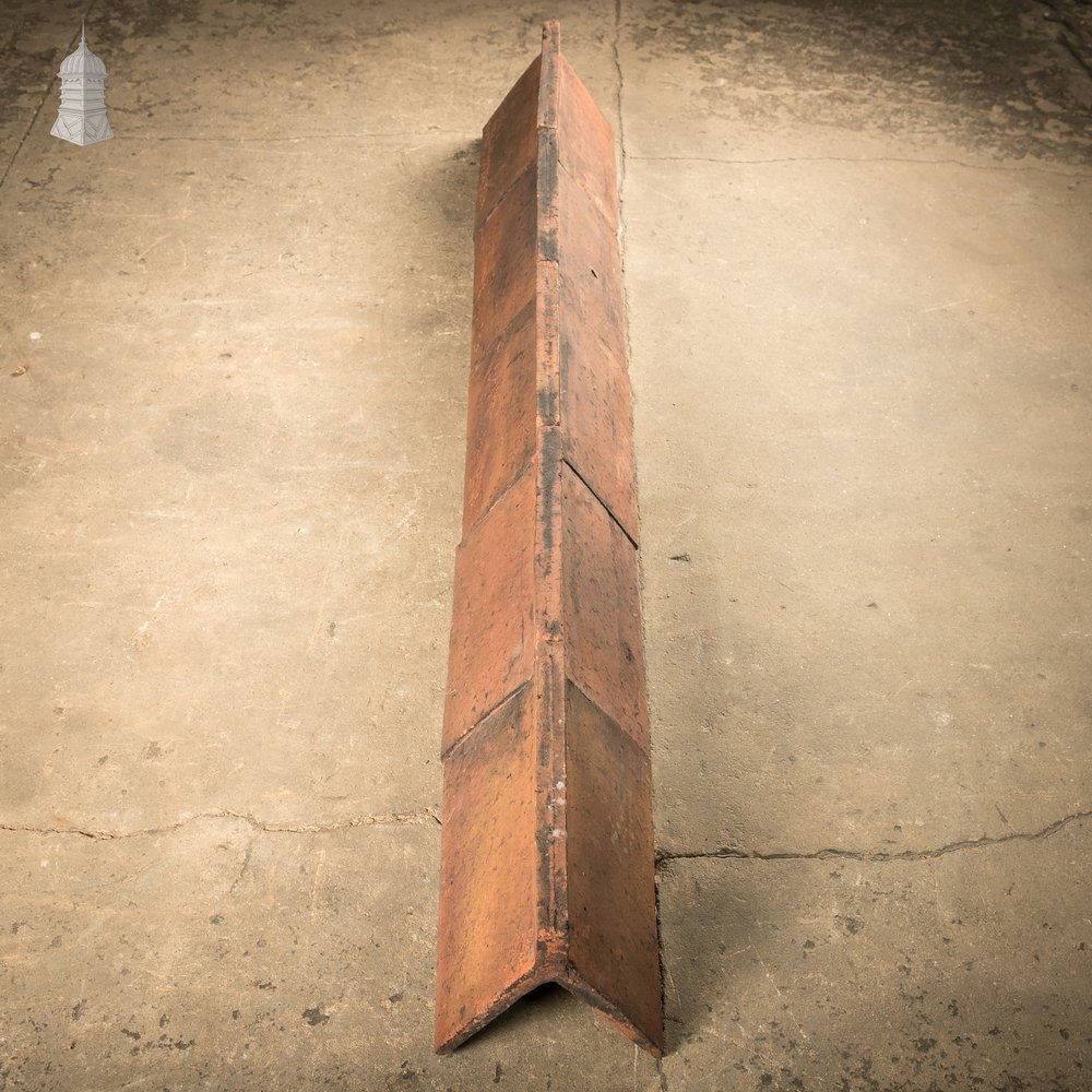 Capped Ridge Tiles, Batch of 18 - A Run of 5.5 Metres