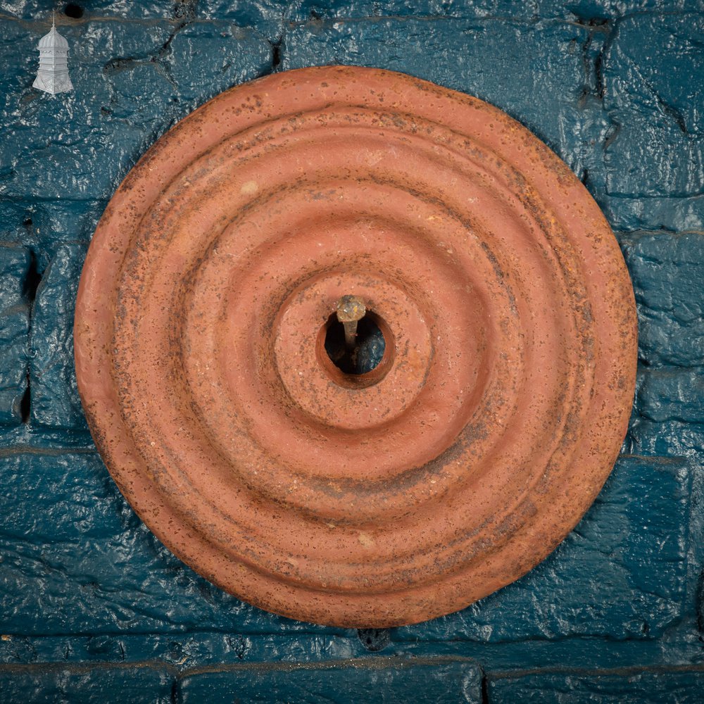 Bullseye Pattress Plates, 4 Cast Iron Wall Tie Plates
