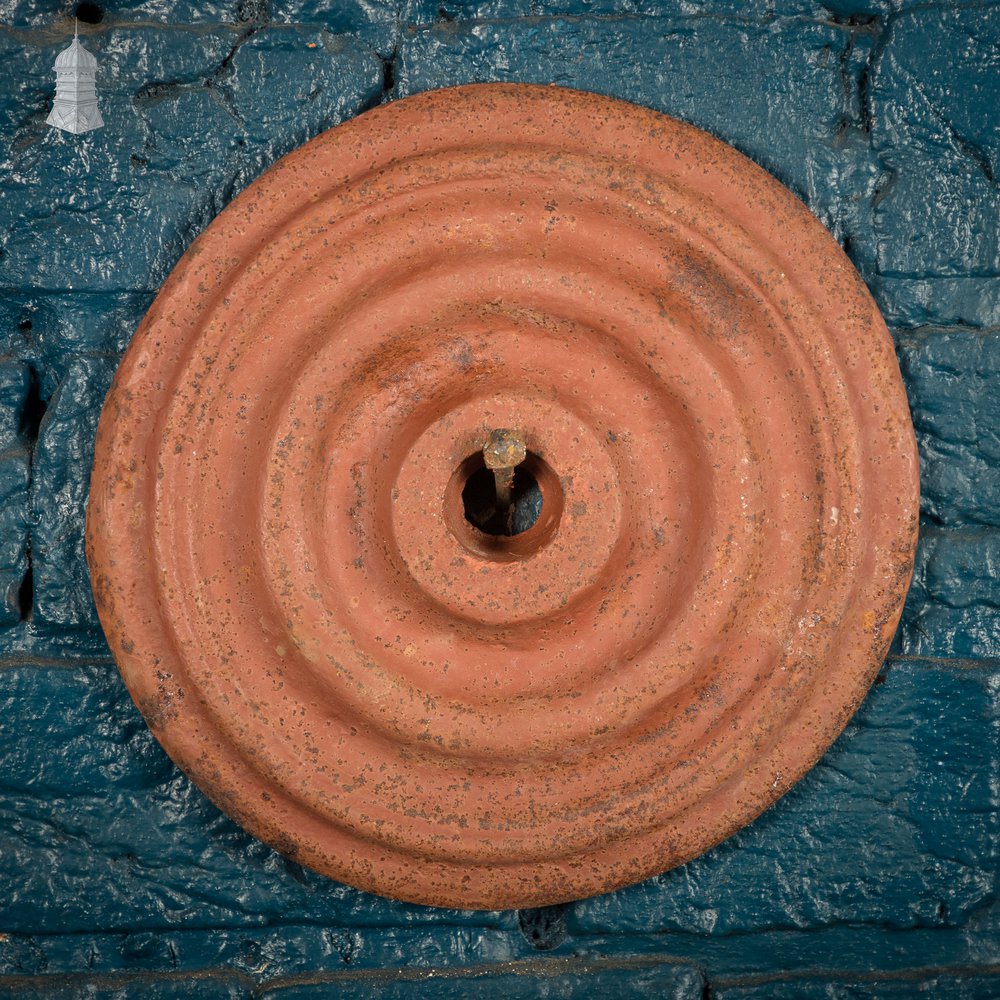 Bullseye Pattress Plates, 4 Cast Iron Wall Tie Plates